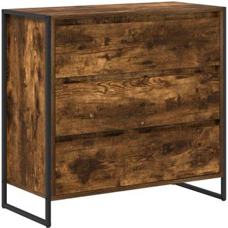 vidaXL Sideboard Smoke Oak 79 x 36 x 75.5 cm Engineered Wood vidaXL