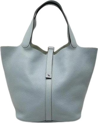 Herm&egrave;s Pre-owned Lino bolsos-de-mano - Pre-owned - Mujer - Azul - ONE SIZE