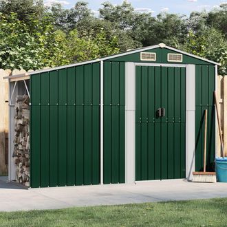 vidaXL Cobertizo De Jard&iacute;n Acero Galvanizado Verde 277x93x179 Cm Vidaxl