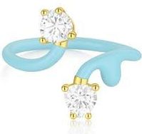 House of Frosted Gemstone Bypass Ring in Yellow Gold at Nordstrom Rack, Size 7