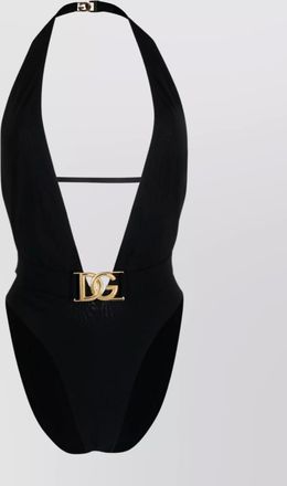 Dolce & Gabbana plunge halterneck swimsuit
