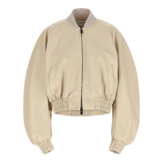 Andamane Jassen, Dames, Beige, XS, Leer, Sierra Bomber Jacket