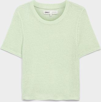 Only Womens Rolled trim fine-knit sweater
