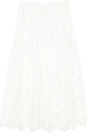 Bambah Eyelet maxi-rok - Wit