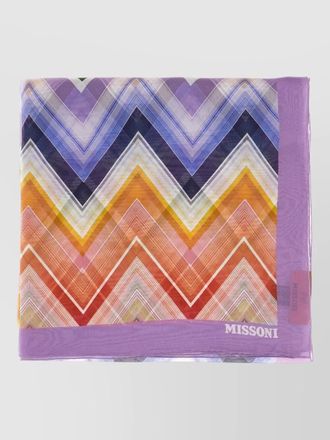Missoni silk foulard chevron pattern lightweight fabric