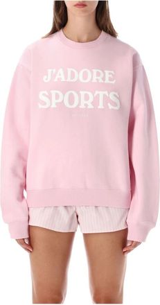 Sporty & Rich Dames, Sweatshirts & Hoodies, Roze, Maat: M Katoen