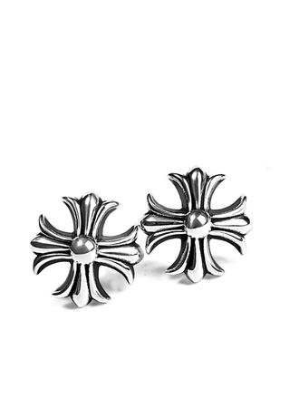 Chrome Hearts Cross Plus earrings - men - Silver - One Size