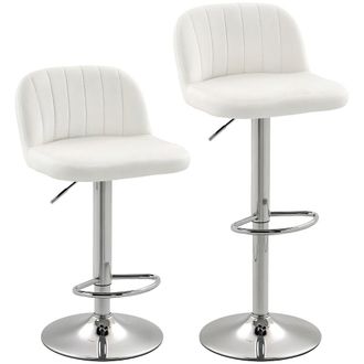 HOMCOM Taburetes de bar 43x45x101 cm crema