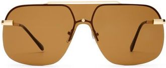 AIRE Venatici 137mm Aviator Sunglasses in Gold /Brown Mono at Nordstrom