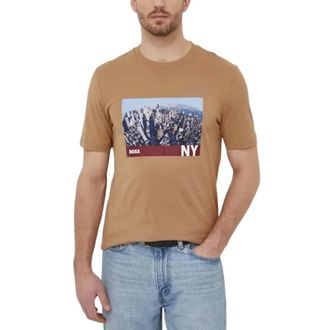 HUGO BOSS Hombre, Camisetas, Marr&oacute;n, Talla: XL