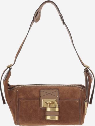 Chlo&eacute; Womens Crossbody Bag Paddington Suede Brown Shoulder
