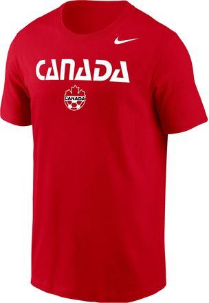 Nike Canada Nike Mens Fanwear Collection Soccer Cotton Short-Sleeve T-Shirt in Red | M11332P381-RED