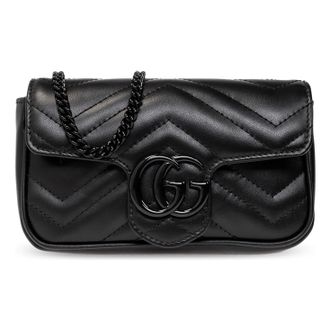 Gucci (WMNS) Gucci GG Marmont Matelasse Super Mini Bag Black 476433-AABZK-1000