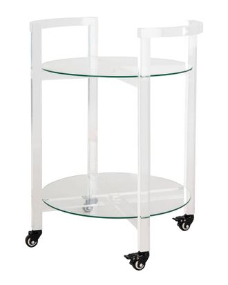 Safavieh Couture Jules 2-Tier Acrylic Bar Cart
