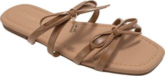 Bebe Bow Strappy Sandal in Tan at Nordstrom Rack, Size 11