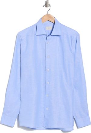 Jack Victor Herschel Linen & Tencel Blend Button-Up Shirt in Blue at Nordstrom Rack, Size Xx-Large