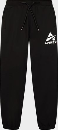 Avirex Mens Big A Cotton Fleece Drawstring Jogger Pants
