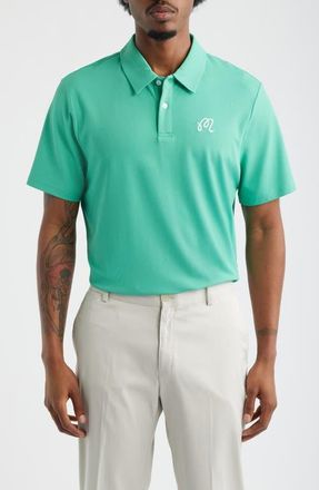 Malbon Golf Fairway Polo in Marine Green at Nordstrom, Size Xx-Large