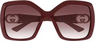 Gucci Sunglasses Gg2015 S 002 Burgundy/Red Gradient Women
