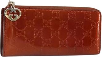 Gucci Pre-owned Wallets, female, Orange, Size: ONE SIZE Pre-owned Vintage Canvas Wallet