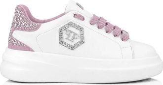 Philipp Plein Low-Top Sneakers Megastar Strass - Dames - Sneakers - Wit - 36 EU - Leer - Schoenen