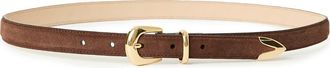 B-Low The Belt Leo Suede Belt in Chocolate Gold at Nordstrom, Size X-Large