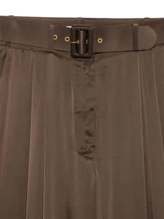 Zimmermann Silk Tuck Trousers - Brown