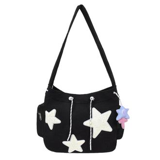 Generic Star Shoulder Bag, Messenger Hobo Tote, 16.14 Inches Large Capacity Purse with Durable Material, Star Pattern Shoulder Bag with Multiple Compartments 