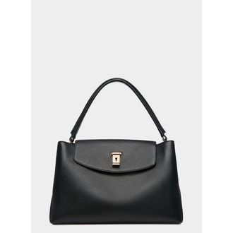 Bally Lock Me Top Handle Bag In Leather in Black at Nordstrom