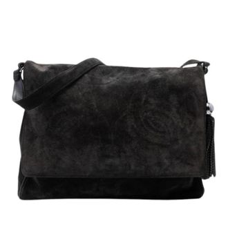 Chanel Pre-owned Suede Crossbody Bag - Dames - Pre-owned - Zwart - Maat: ONE Size Su&egrave;de