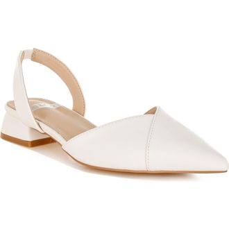 Rag & Co. Tijay Slingback Flat in White at Nordstrom Rack, Size 8.5