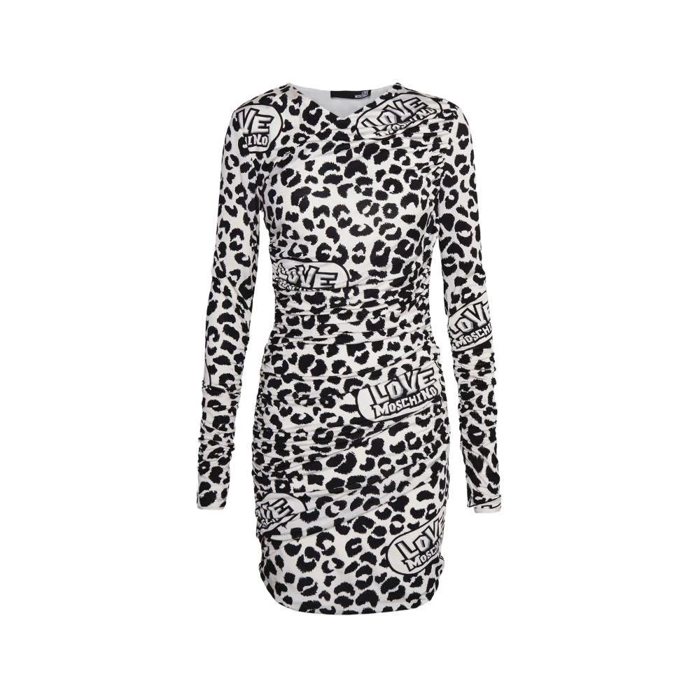 Love Moschino Femme, Robes, Noir, Taille: 38 FR Robe Mini Imprimé