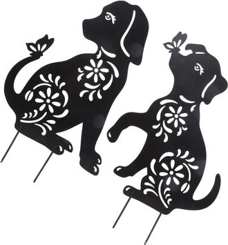 OEM Estacas De Jard&iacute;n Con Forma De Perro, Juego De 1/2 Piezas