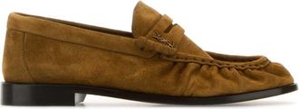 Saint Laurent Brown Suede Loafers