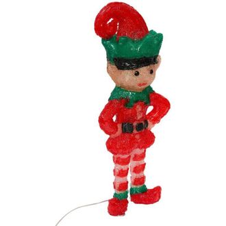 F&eacute;&eacute;ric Lights & Christmas Elfo Acr&iacute;lico Iluminado Forma 60 Led H.50cm Al Aire Libre - Feeric Lights & Christmas