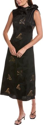 Lafayette 148 New York Tie-Neck Maxi Dress