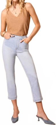 Tribal Audrey Pull-On Crop Jean 26 In Light Surf