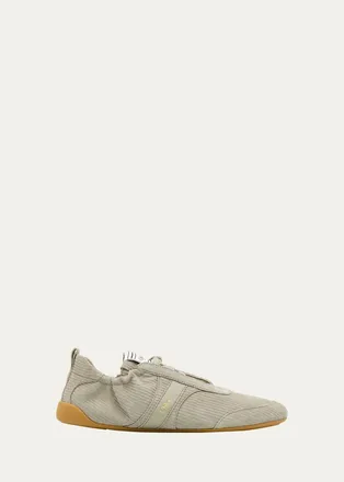 Chlo&eacute; Kick Corduroy Low-Top Sneakers