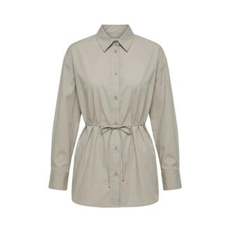 Liu Jo Shirts, female, Gray, Size: XS Poplin Shirt