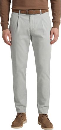 Gardeur Pantalon katoen grijs flatfront effen