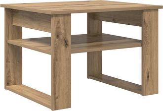 vidaXL Mesa De Caf&eacute; Roble Artisan 64 X 54 X 44 Cm Madera De Ingenier&iacute;a Vidaxl