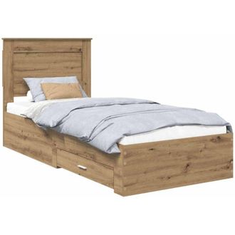 vidaXL Bed Frame with Drawer with Headboard Manual Engineered Wood vidaXL