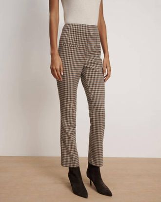 Veronica Beard Kean Slim Leg Pant With Welt Pockets In Navy Multi