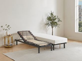 Vente-Unique Rete relax montato su gambe cilindriche, 3 livelli, fissaggio regolabile con cursori - 80 x 200 cm