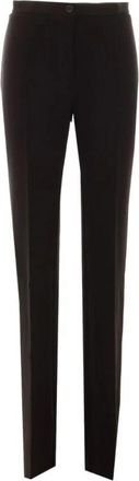 Pinko Tailored High Waisted Pants - Dames - Straight fit broeken - Zwart - S - Leer - Broeken