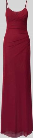 Troyden Collection Abendkleid mit V-Ausschnitt und Raffungen in Dunkelrot, Gr&ouml;&szlig;e 36