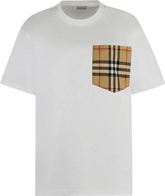 Burberry Tops, Dames, Wit, XL, Katoen, Burberry T-shirts en polos Wit