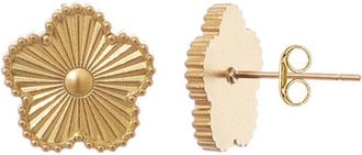 Adornia Adornia 14K Plated Stainless Steel Tarnish-Resistant 5-Leaf Clover Stud Earrings