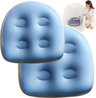 OEM Piezas, Asiento Elevador Inflable, Cojines Inflables, 4 Ventosas, Cojines De Asiento Inflables, Pvc, Coj&iacute;n De Asiento De Spa Suave Y C&oacute;modo, Azul