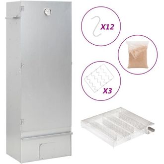 vidaXL Vidaxl - Horno Ahumador De Bbq Con Generador Humo Fr&iacute;o Acero Galvanizado
